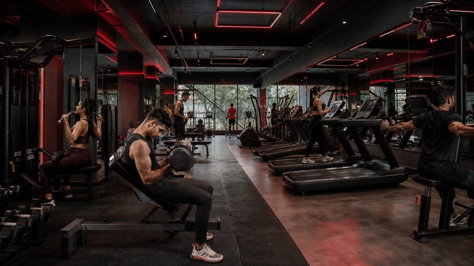 Modern Shree Red Bull Gym training floor
